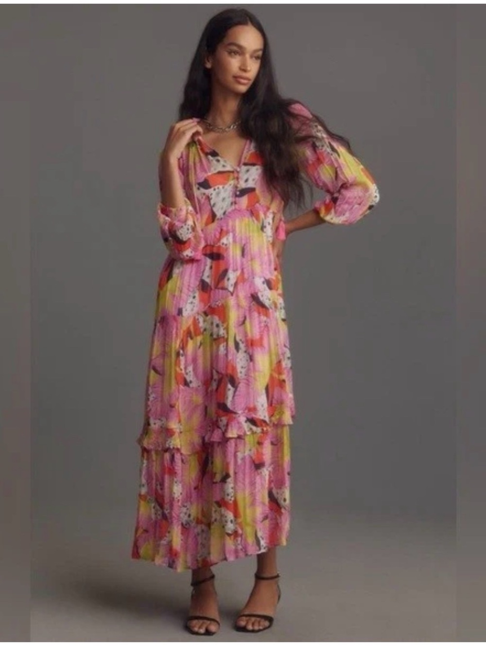 Yukiko Noritake for Anthropologie Marias Chiffon Dress